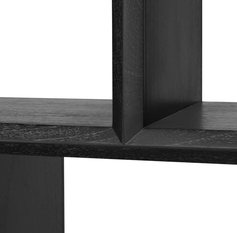 Casa Padrino Luxus Regalschrank / Wohnzimmerschrank Schwarz 100 x 40 x H. 230 cm - Wohnzimmermöbel
