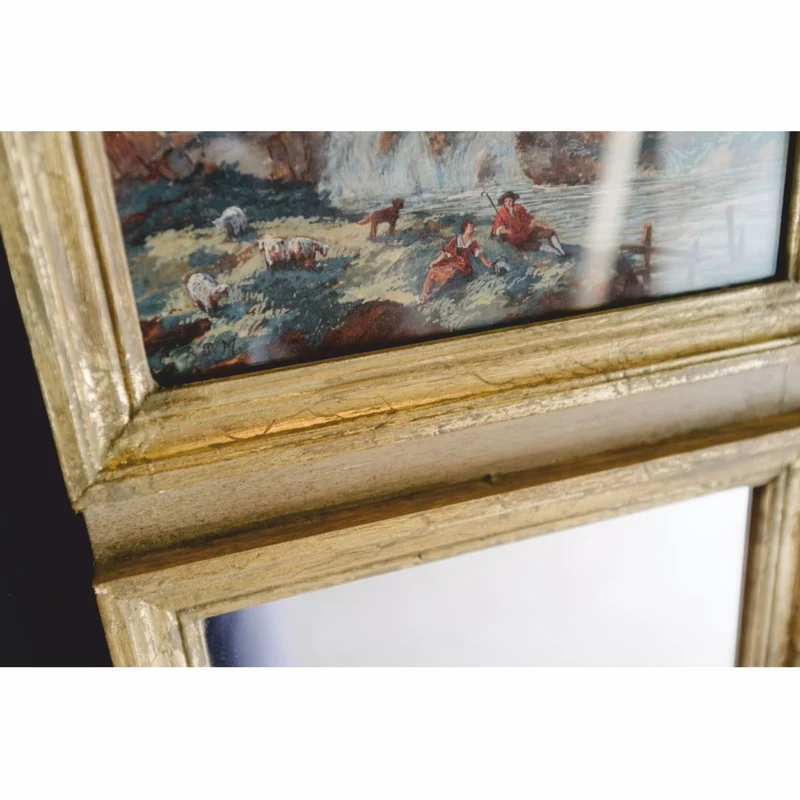 Casa Padrino Luxus Barock Spiegel Antik Gold / Bunt H. 163 cm - Barock Möbel - Made in Italy