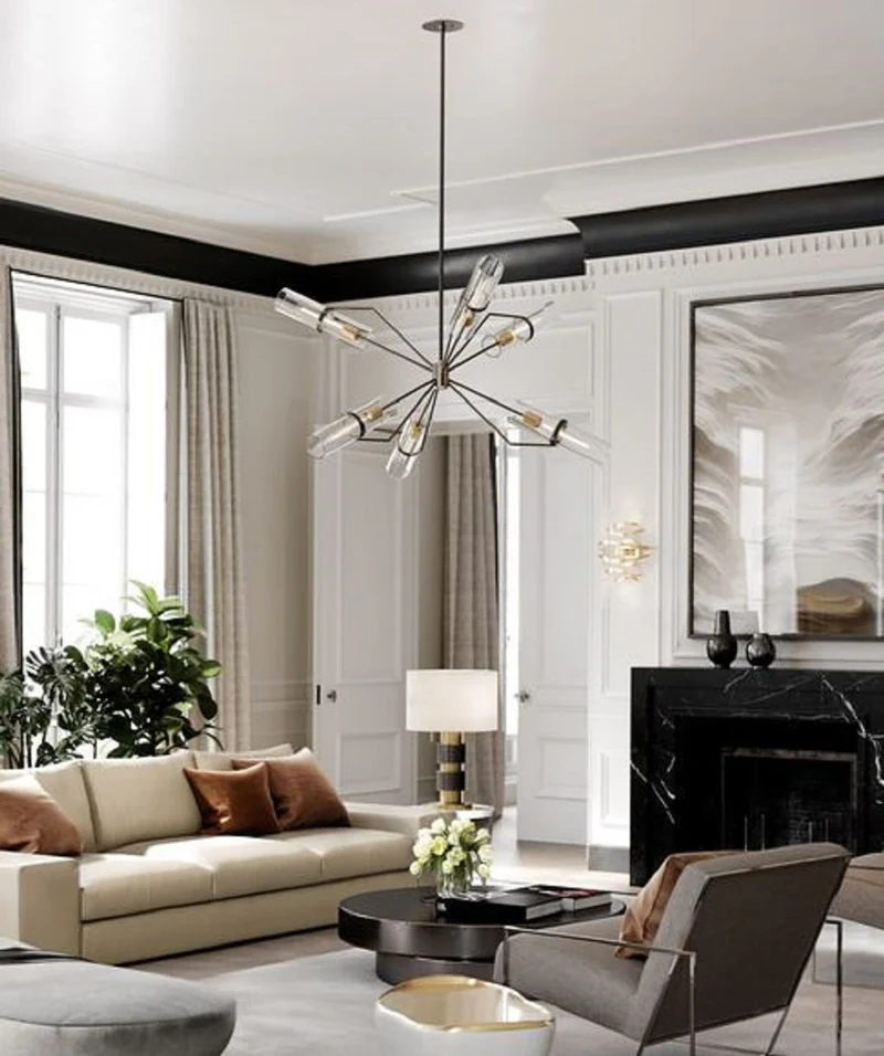 Casa Padrino Luxus Kronleuchter Bronze / Messing Ø 91,4 x H. 55,3 cm - Designer Wohnzimmer Kronleuchter - Luxus Qualität