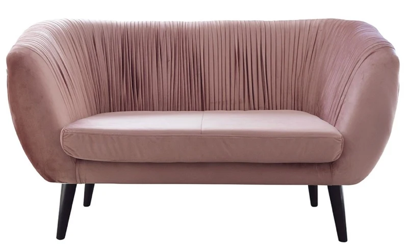 Casa Padrino Luxus Sofa mit dekorativen Falten 144 x 79 x H. 81 cm - Verschiedene Farben - Hotel Möbel