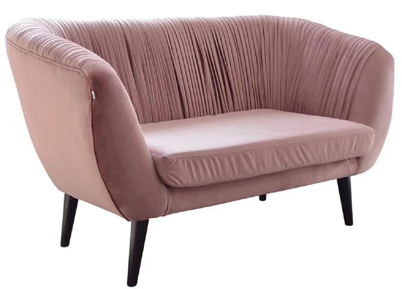 Casa Padrino Luxus Sofa mit dekorativen Falten 144 x 79 x H. 81 cm - Verschiedene Farben - Hotel Möbel