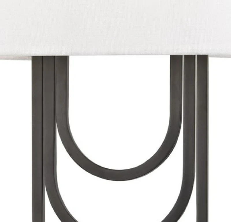 Casa Padrino Luxus Wandleuchte Antik Bronze / Weiß 20,3 x 9,5 x H. 34,3 cm - Designer Wandlampe mit Lampenschirm