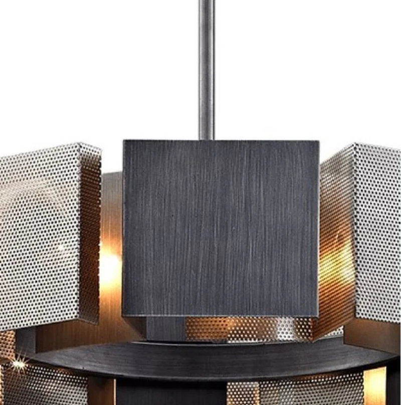 Casa Padrino Luxus Kronleuchter Graphit / Silber Ø 69,9 x H. 18,4 cm - Luxus Kollektion