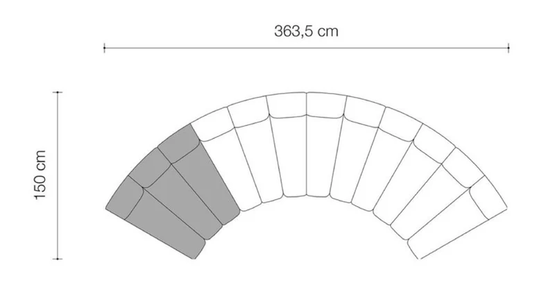 Casa Padrino Luxus Samt Couch Mitternachtsblau 109 x 95 x H. 83,5 cm - Gebogenes & Erweiterbares Luxus Wohnzimmer Sofa