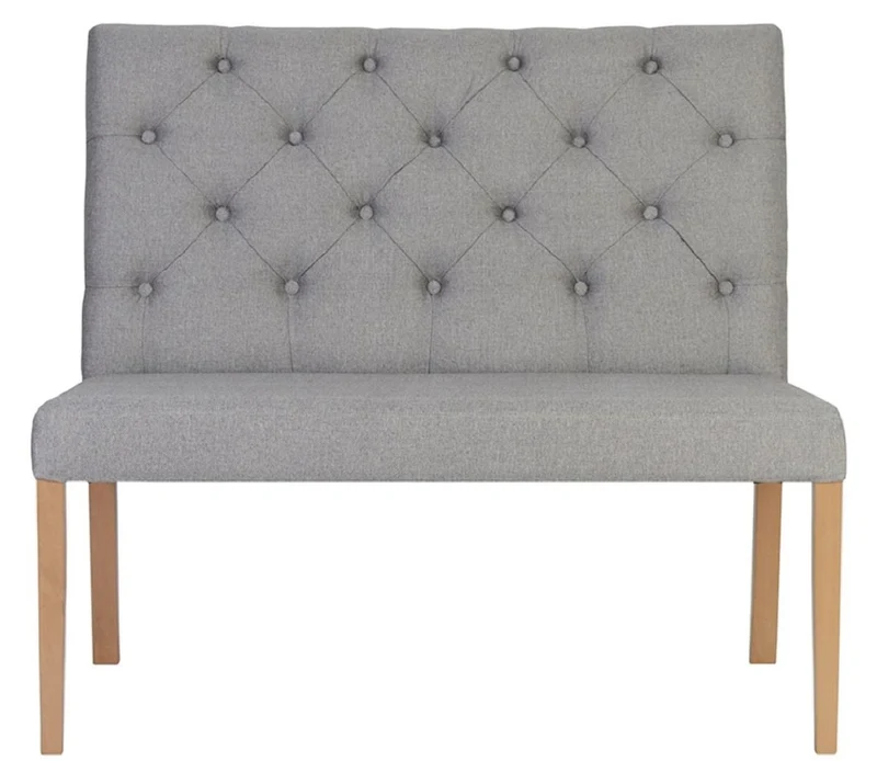 Casa Padrino Luxus Chesterfield Sitzbank mit Rückenlehne 107 x 66 x H. 96 cm - Verschiedene Farben - Chesterfield Möbel