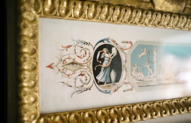 Casa Padrino Wandspiegel Weiß / Mehrfarbig / Antik Gold 44,5 x H. 164 cm - Prunkvoller Spiegel im Neoklassischen Stil