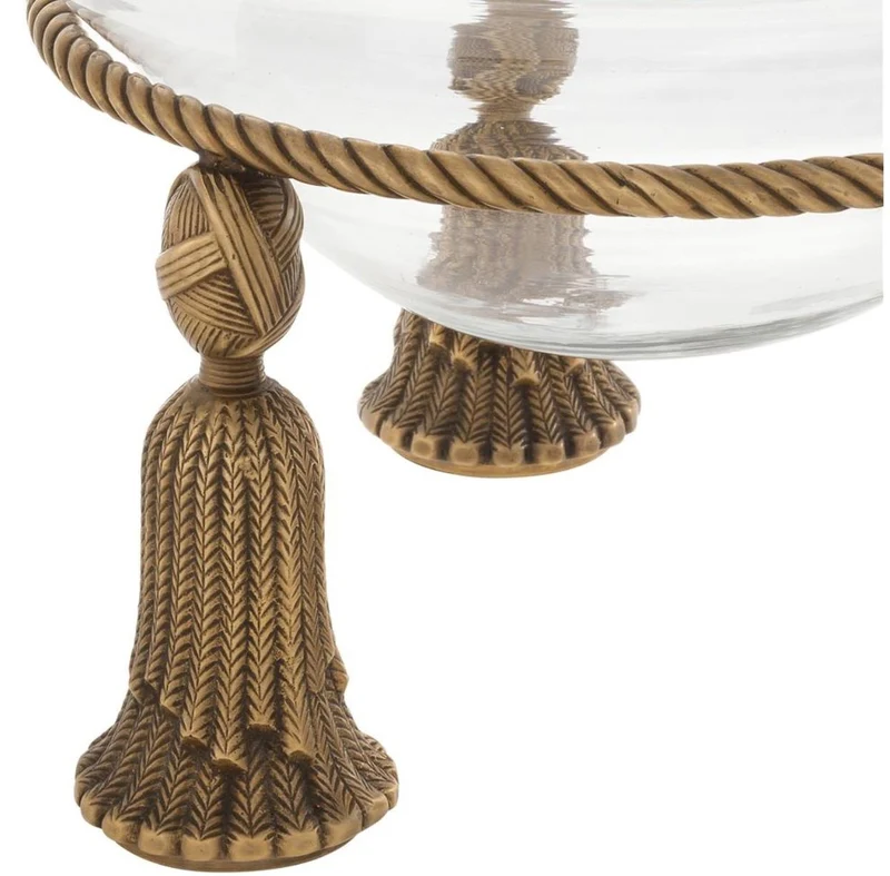 Casa Padrino Luxus Schüssel Vintage Messingfarben Ø 36 x H. 21 cm - Hotel & Restaurant Deko Accessoires