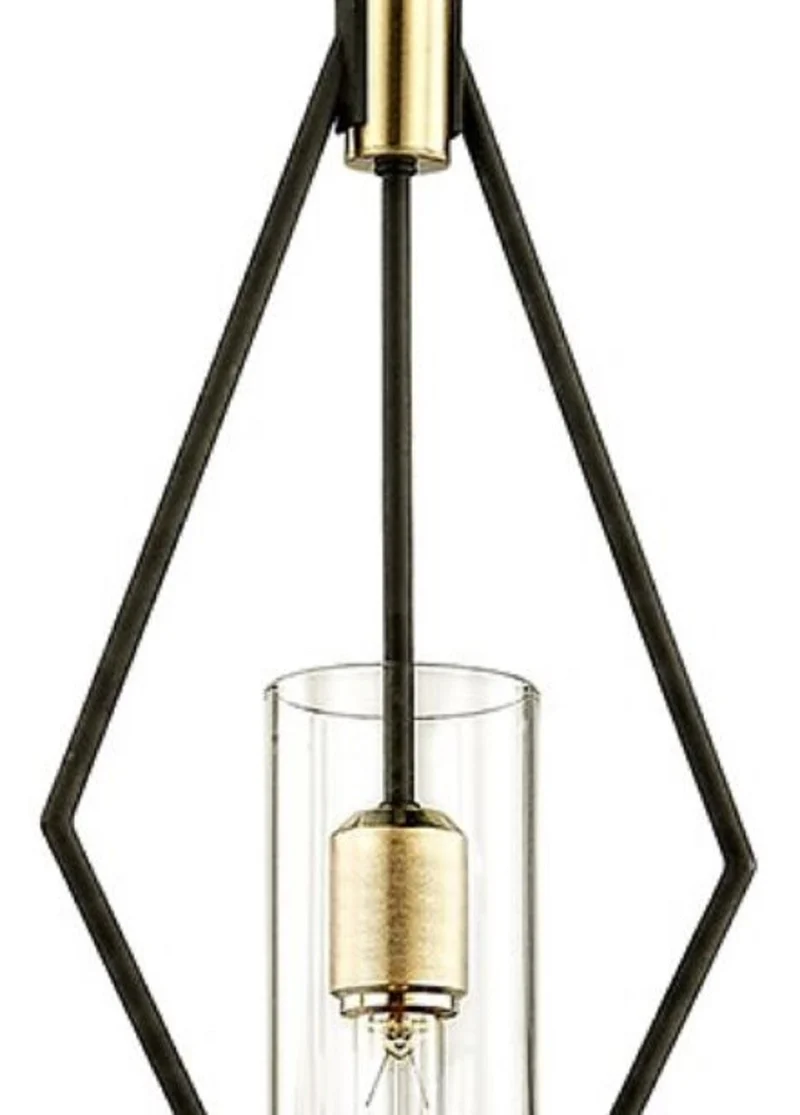 Casa Padrino Luxus Hängeleuchte Bronze / Messing 24,1 x H. 61,6 cm - Designer Wohnzimmer Pendelleuchte