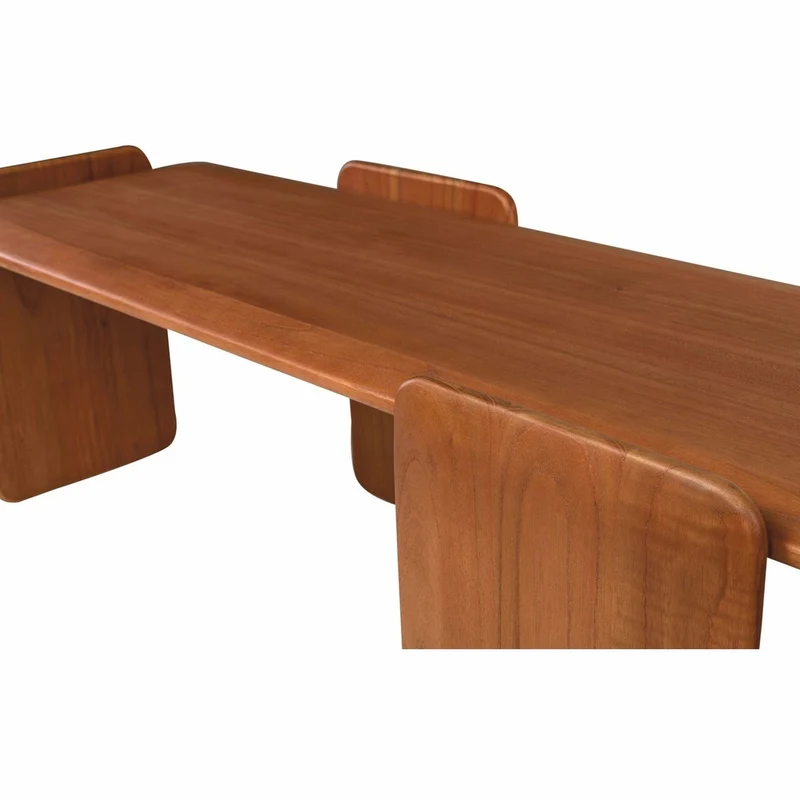 Casa Padrino Luxus Couchtisch Bernstein 155 cm - Massivholz Wohnzimmertisch - Wohnzimmer Möbel - Luxus Möbel