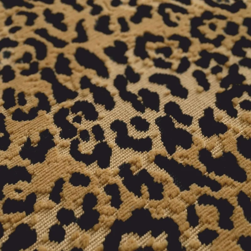 Casa Padrino Luxus Hocker Leopard / Bronze H. 54 cm - Luxus Hotel Möbel