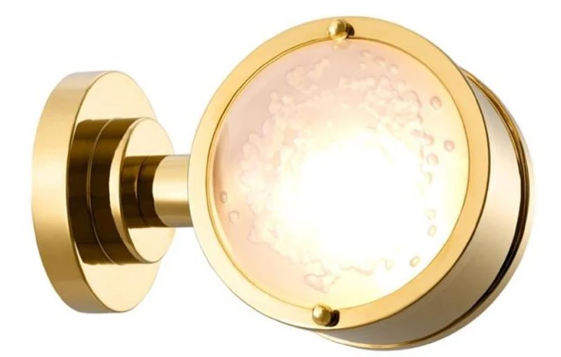 Casa Padrino Luxus Wandleuchte Gold / Weiß 12,5 x 18,5 x H. 12,5 cm - Luxus Kollektion