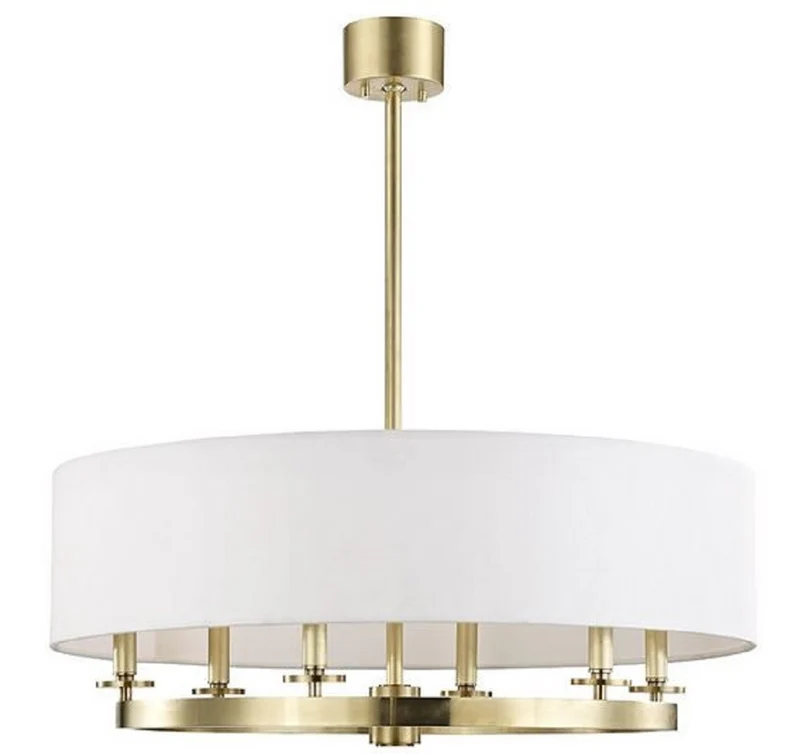 Casa Padrino Luxus Hängeleuchte Antik Messingfarben / Weiß Ø 78 x H. 30,5 cm - Luxus Kollektion