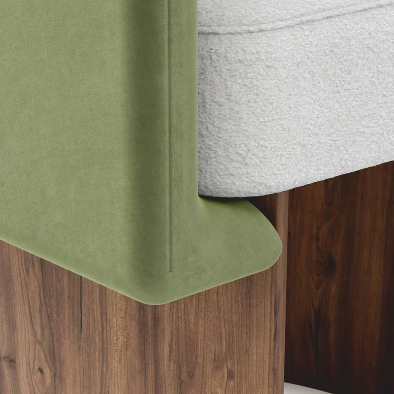 Casa Padrino Luxus Esszimmer Stuhl mit Armlehnen Grün / Weiß / Braun - Premium Qualität