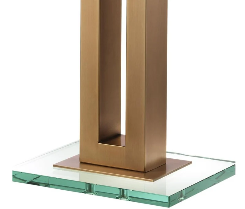 Casa Padrino Luxus Tischleuchte Antik Messingfarben / Schwarz 45 x 22 x H. 84,5 cm - Hotel & Restaurant Tischlampe
