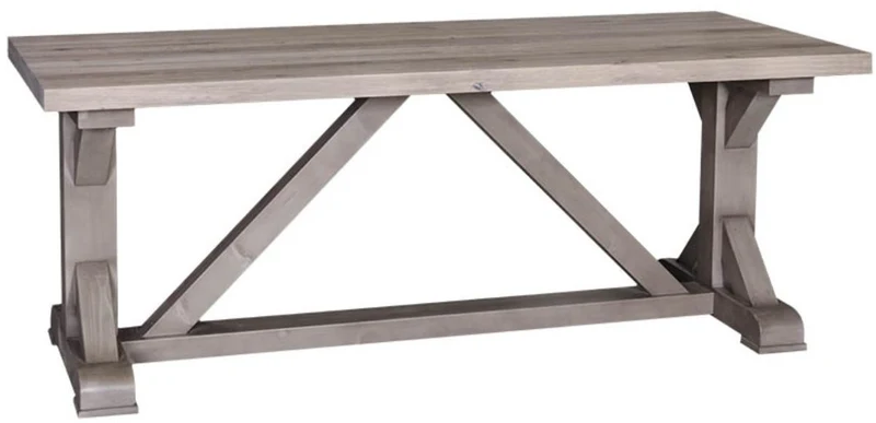 Casa Padrino Landhausstil Esstisch Naturfarben / Grau 210 x 90 x H. 78 cm - Massivholz Küchentisch im Landhausstil