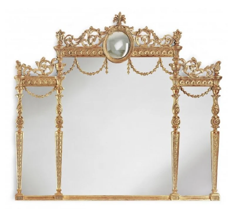 Casa Padrino Luxus Barock Spiegel Gold - Italienischer Barockstil Wandspiegel - Prunkvolle Luxus Möbel im Barockstil - Barock Möbel - Luxus Qualität - Made in Italy