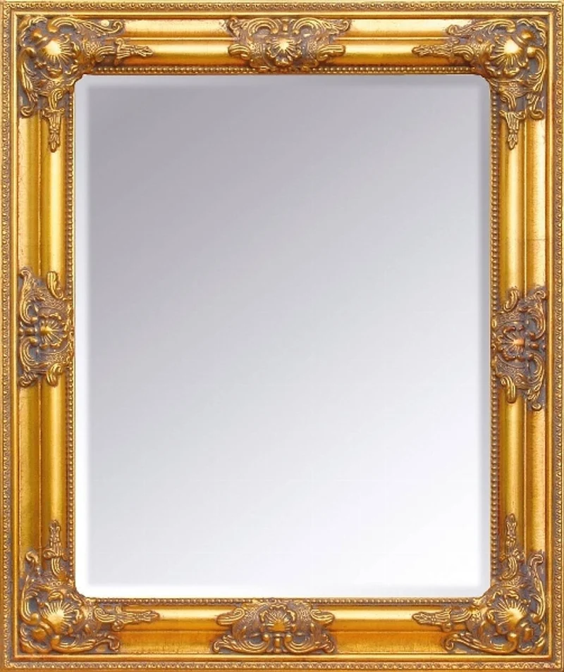 Casa Padrino Barock Wandspiegel Gold Höhe 62 cm, Breite 52 cm - Edel & Prunkvoll - Vintagelook - Handgefertigt