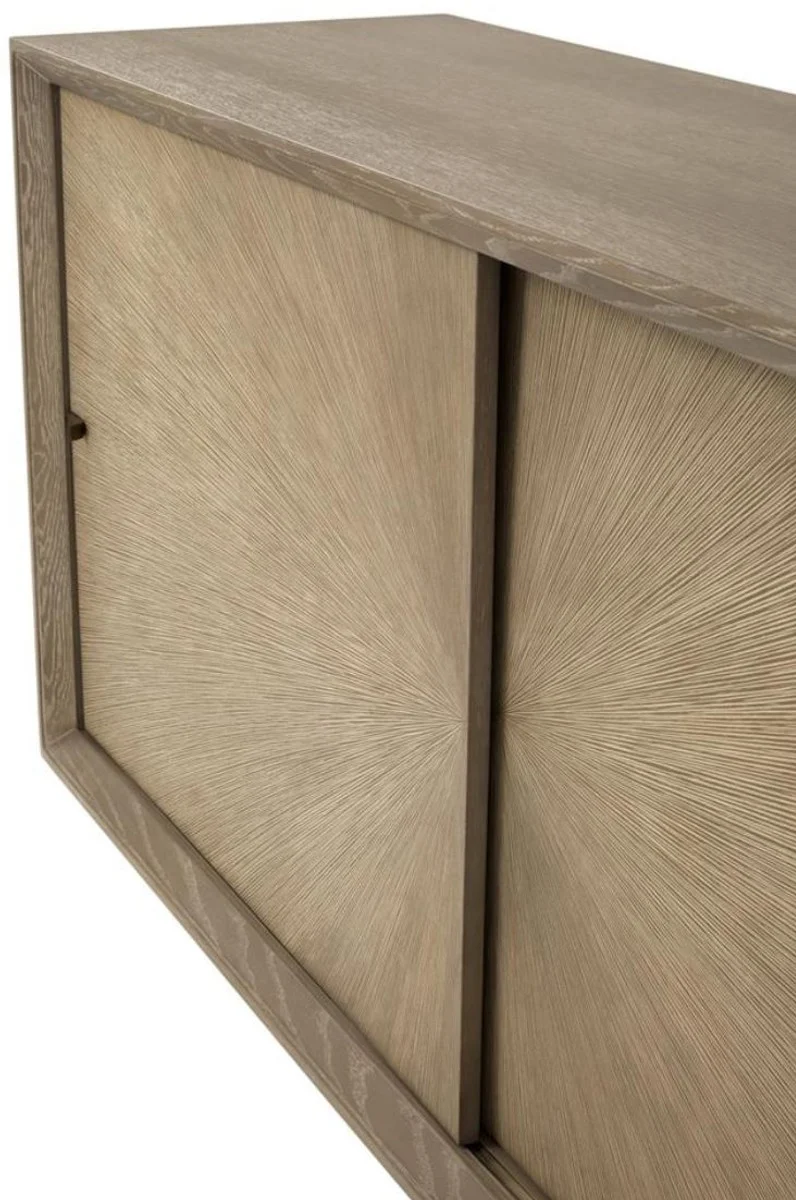 Casa Padrino Luxus Sideboard mit 2 Schiebetüren Braun 180 x 45 x H. 80 cm - Luxus Qualität