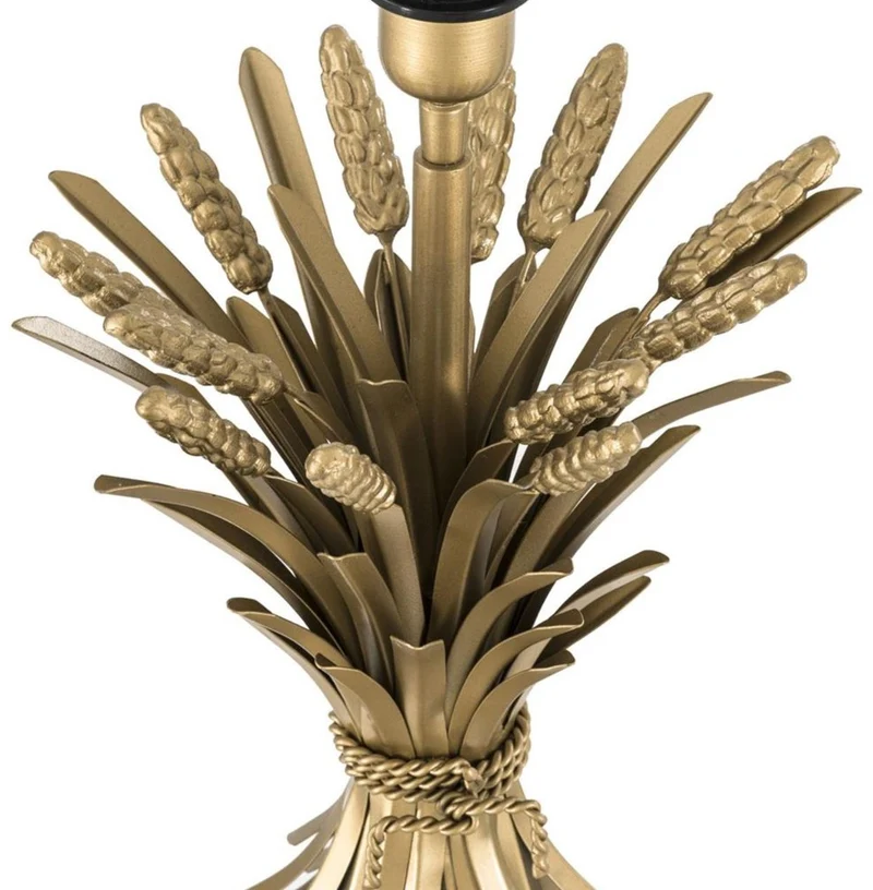 Casa Padrino Luxus Tischleuchte Antik Gold / Schwarz / Weiß Ø 45 x H. 85 cm - Designer Tischlampe mit Granitsockel & Lampenschirm