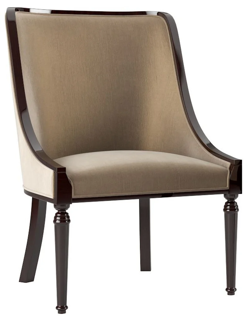 Casa Padrino Luxus Barock Esszimmer Stuhl Set Beige / Dunkelbraun Hochglanz 50 x 50 x H. 92 cm - Edles Küchen Stühle 6er Set - Barock Esszimmer Möbel
