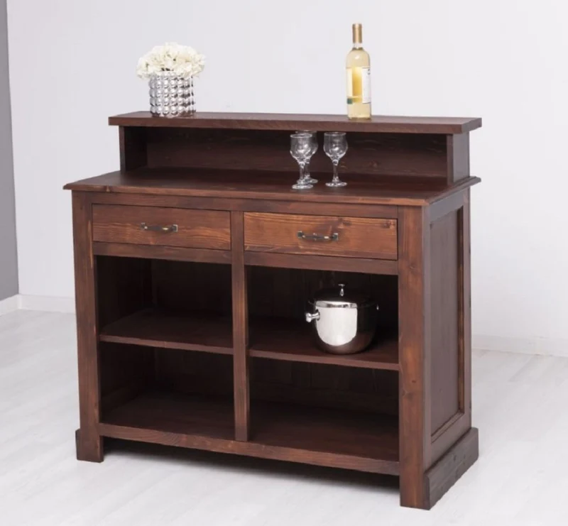 Casa Padrino Landhausstil Bar Theke Braun 120 cm - Bar Möbel