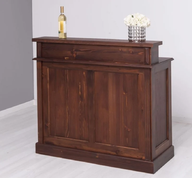 Casa Padrino Landhausstil Bar Theke Braun 120 cm - Bar Möbel