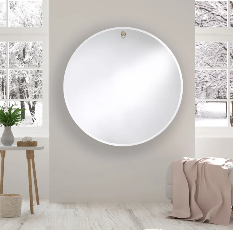Casa Padrino Designer Wandspiegel Ø 122,5 cm - Runder Luxus Spiegel