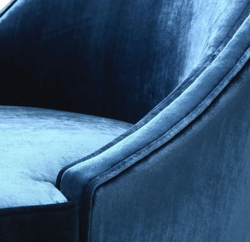 Casa Padrino Luxus Sessel Ägäisches Blau / Schwarz 70 x 88 x H. 85 cm - Hotel Möbel
