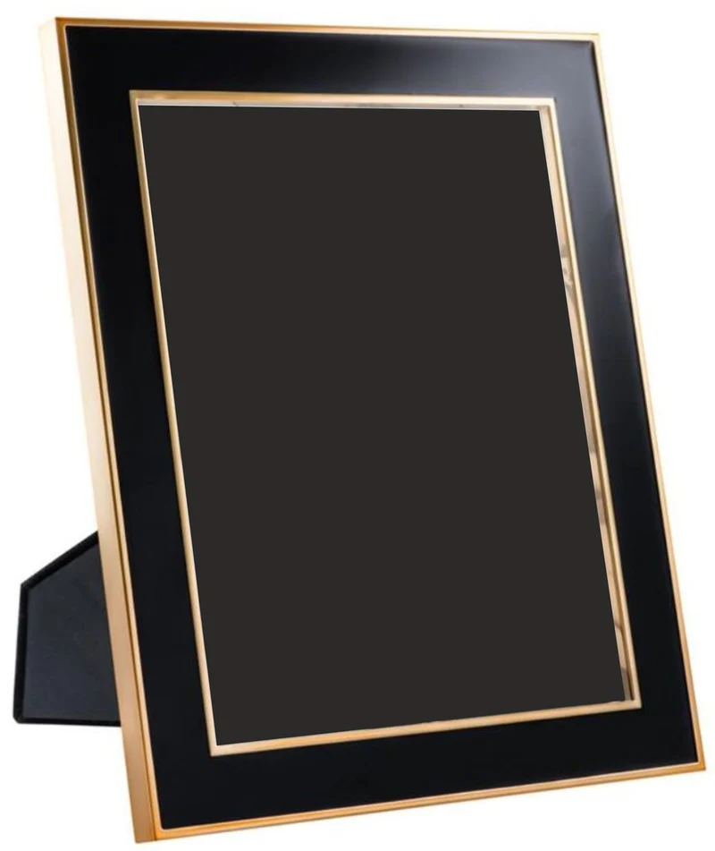 Casa Padrino Tisch-Bilderrahmen 6er Set Schwarz / Gold 25 x H. 30,5 cm - Luxus Deko Accessoires