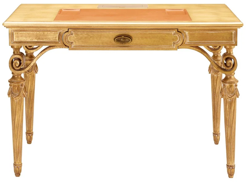 Casa Padrino Luxus Barock Sekretär Gold 113 cm - Barock Büro Möbel - Made in Italy