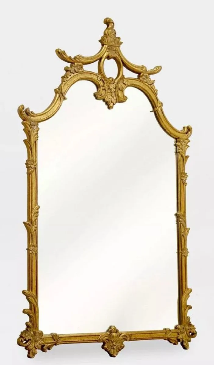 Casa Padrino Luxus Barock Spiegel Gold - Prunkvoller Barockstil Wandspiegel - Luxus Möbel im Barockstil - Prunkvolle Barock Möbel - Edel & Prunkvoll