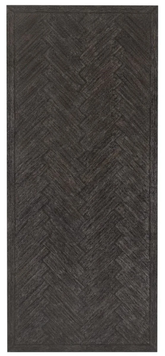 Casa Padrino Luxus Esstisch mit Eichenfurnier Tischplatte Schwarz / Bronze 230 x 100 x H. 75,5 cm - Luxus Esszimmermöbel
