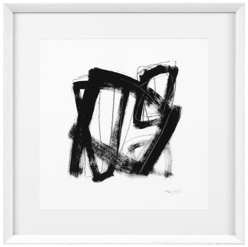 Casa Padrino Designer Deko Bilder 4er Set Schwarz / Weiß 58 x H. 58 cm - Luxus Kunstdrucke