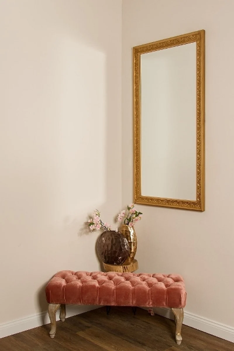 Casa Padrino Barock Spiegel Gold 72 x H. 132 cm - Handgefertigter Barock Wandspiegel