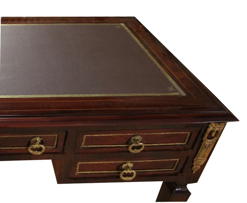 Casa Padrino Luxus Barock Schreibtisch Sekretär 5 Schubladen 120 cm - Handgefertigt aus Massivholz - Barock Schreibtisch Büro Möbel