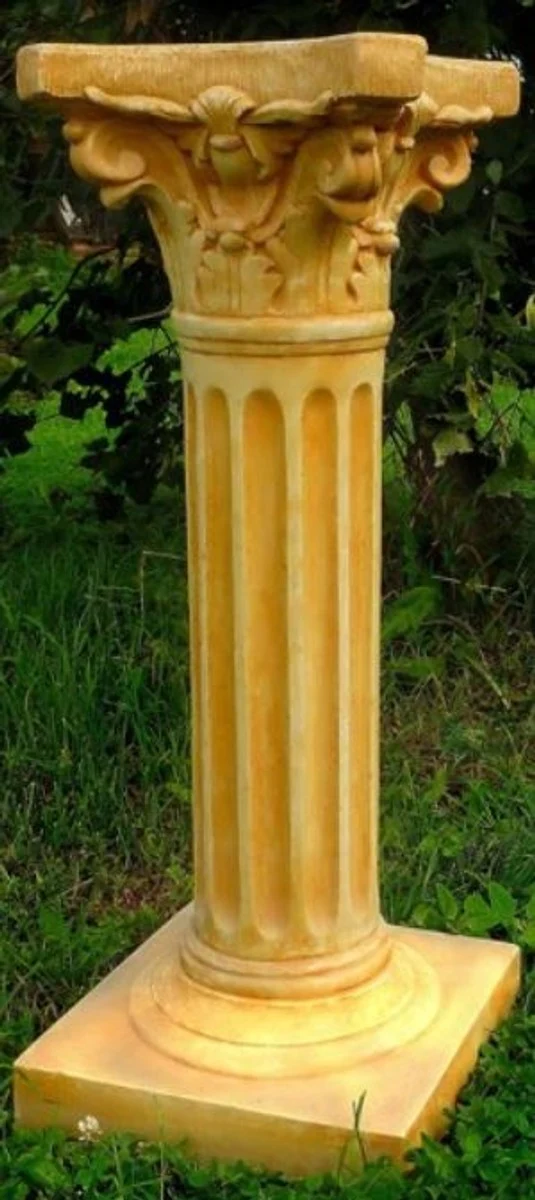 Casa Padrino Barock Säule / Blumensäule 29 x 29 x H. 74 cm - Prunkvolle Gartensäule im Barockstil