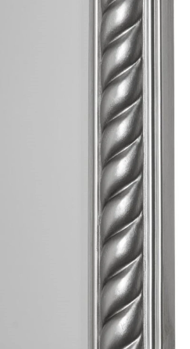 Casa Padrino Barock Spiegel / Wandspiegel Antik Silber 62 x H. 82 cm - Möbel im Barockstil