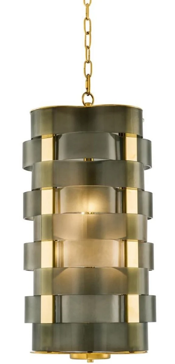Casa Padrino Luxus Kronleuchter Gold / Grün 33 x 33 x H. 67 cm - Luxus Qualität