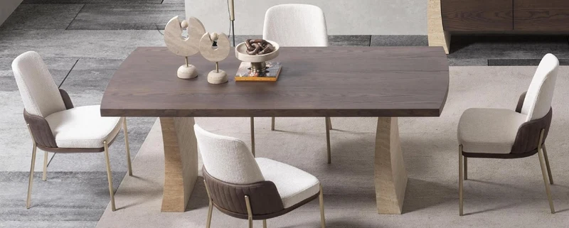 Casa Padrino Luxus Esszimmer Set - 1 Luxus Esstisch und 6 Luxus Esszimmer Stühle