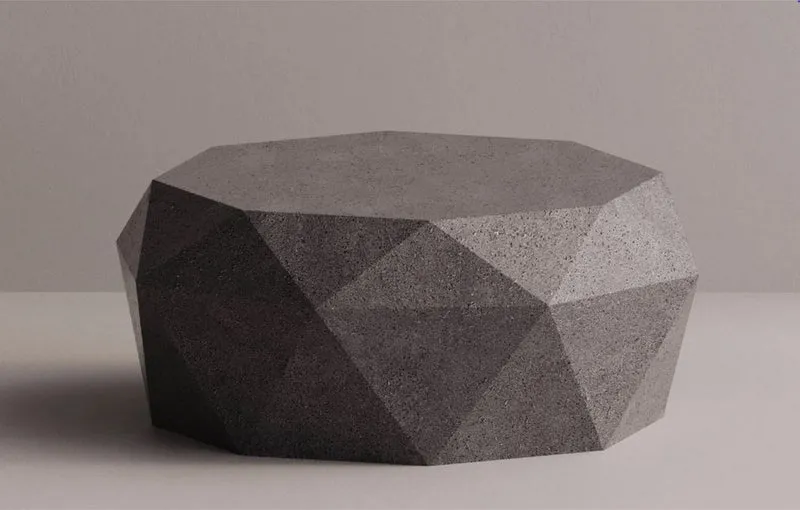 Casa Padrino Luxus Beton Couchtisch Anthrazit 86 cm - Wohnzimmer & Garten Möbel