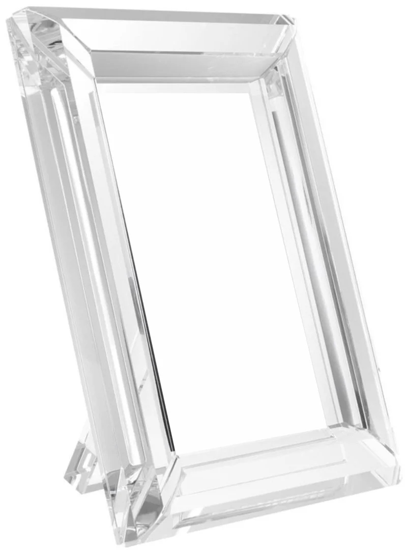 Casa Padrino Tisch-Bilderrahmen Set 16 x 2,5 x H. 21,5 cm - Luxus Kristallglas Deko Accessoires
