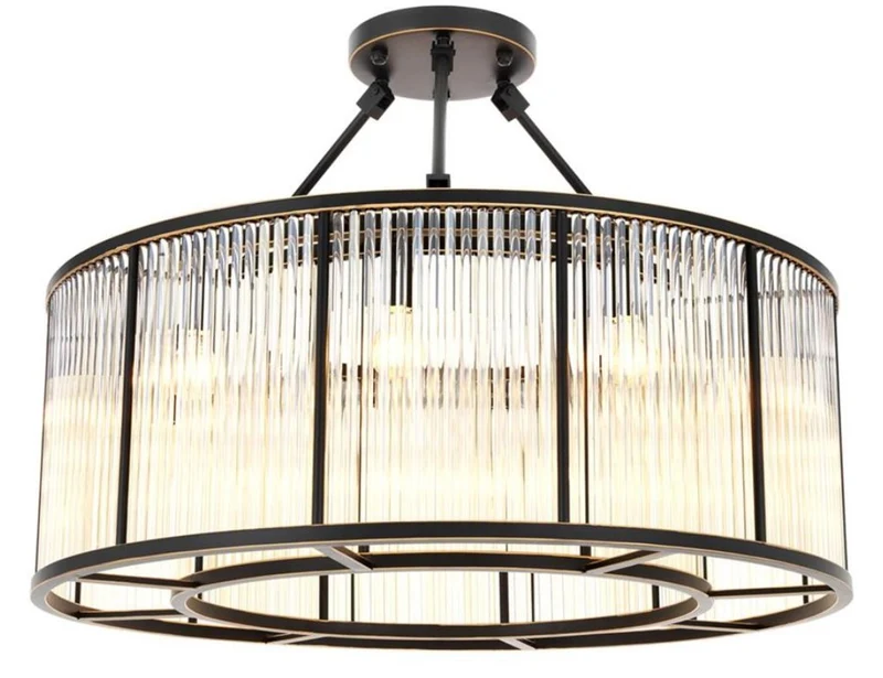 Casa Padrino Deckenleuchte Bronze Ø 80 x H. 61 cm - Luxus Qualität