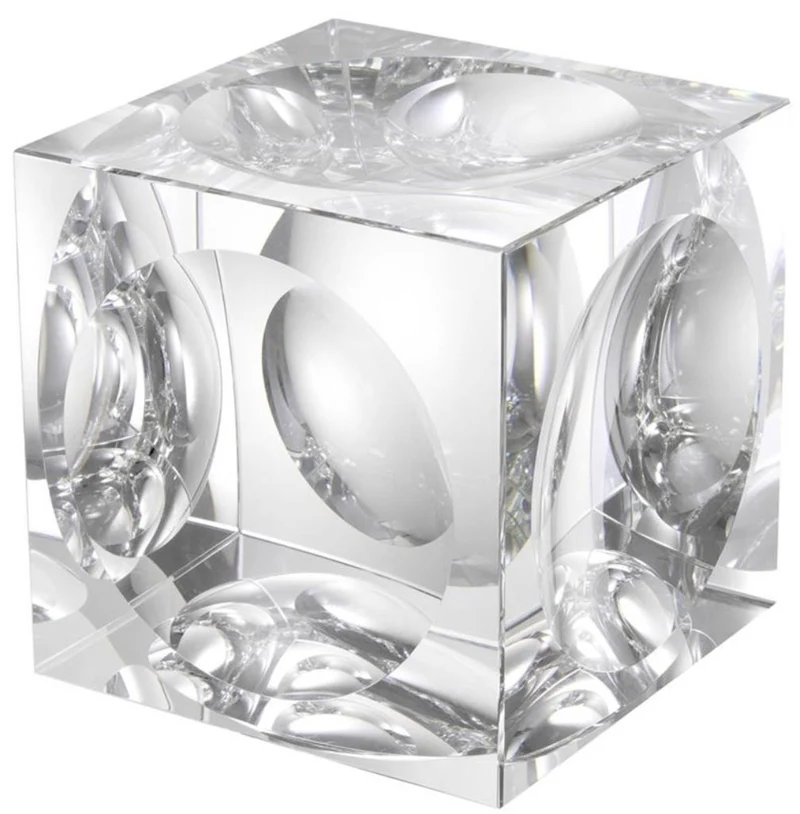 Casa Padrino Designer Deko Objekt Kristallglas Würfel 15 x 15 x H. 15 cm - Luxus Qualität