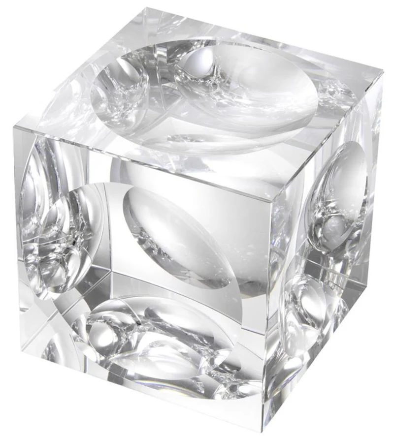 Casa Padrino Designer Deko Objekt Kristallglas Würfel 15 x 15 x H. 15 cm - Luxus Qualität