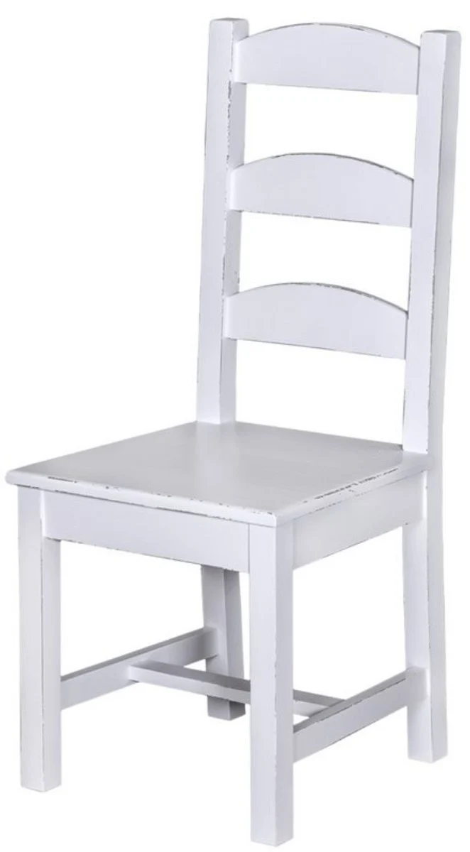 Casa Padrino Landhausstil Esszimmerstuhl 48 x 41 x H. 93 cm - Verschiedene Farben - Shabby Chic Esszimmermöbel
