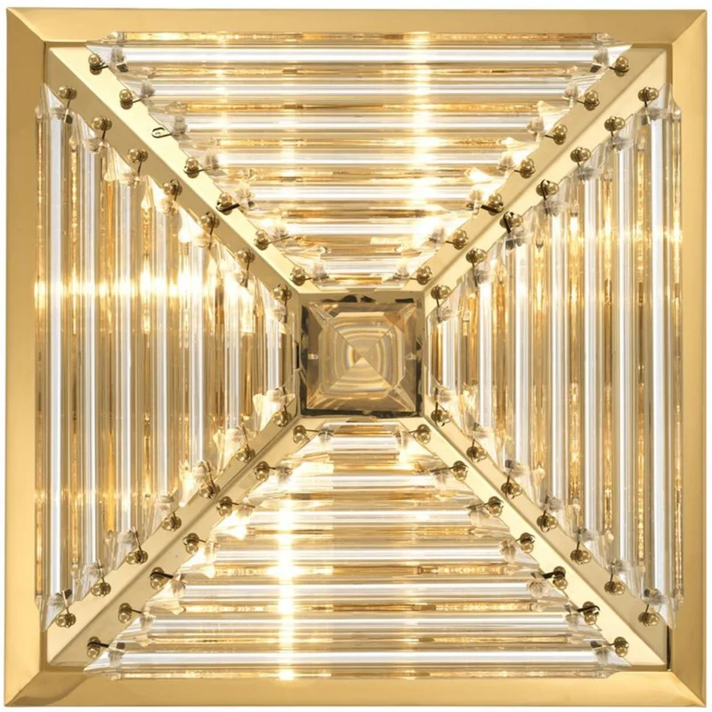 Casa Padrino Luxus Deckenleuchte mit Kristallglas Gold 49 x 49 x H. 21 cm - Luxus Qualität