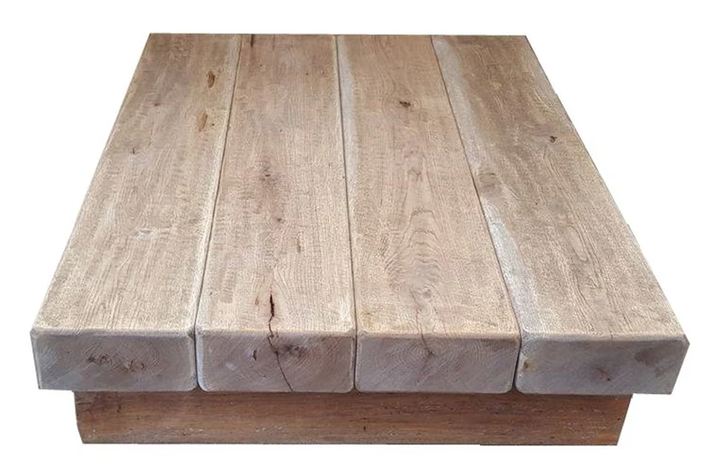 Luxus Garten Möbel Set Eiche Massiv - schwere Ausführung - 3er, 2er, 1x + Tisch - Massivholz rustikal - Lounge Set