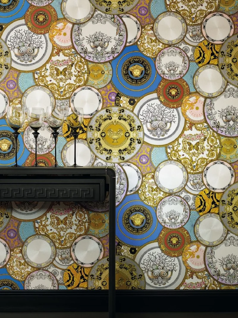 Versace Designer Barock Vliestapete 349011 Les Etoiles de la Mer 2 Mehrfarbig - Design Tapete - Hochwertige Qualität