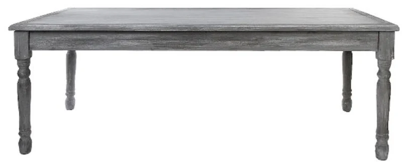Casa Padrino Landhausstil Shabby Chic Esstisch Antik Grau / Antik Weiß 210 x 110 x H. 80 cm - Handgefertigter Landhausstil Küchentisch