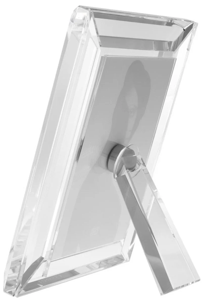 Casa Padrino Tisch-Bilderrahmen Set 19 x 2,5 x H. 24 cm - Luxus Kristallglas Deko Accessoires